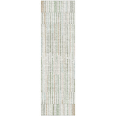 Premium Machine Washable Mayfield AMF2102 Striped Rug