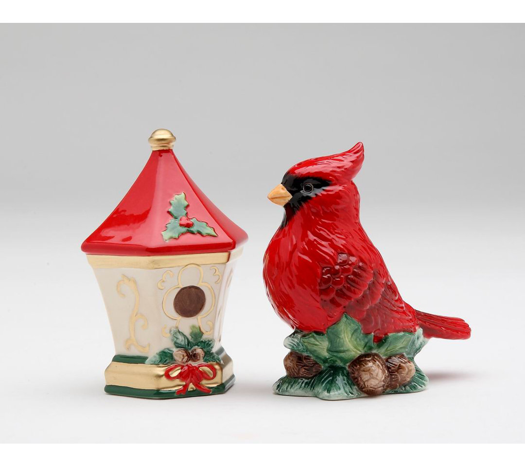 Cosmos Gifts Cardinal and House Salt & Pepper Shaker Set Cosmos Gifts