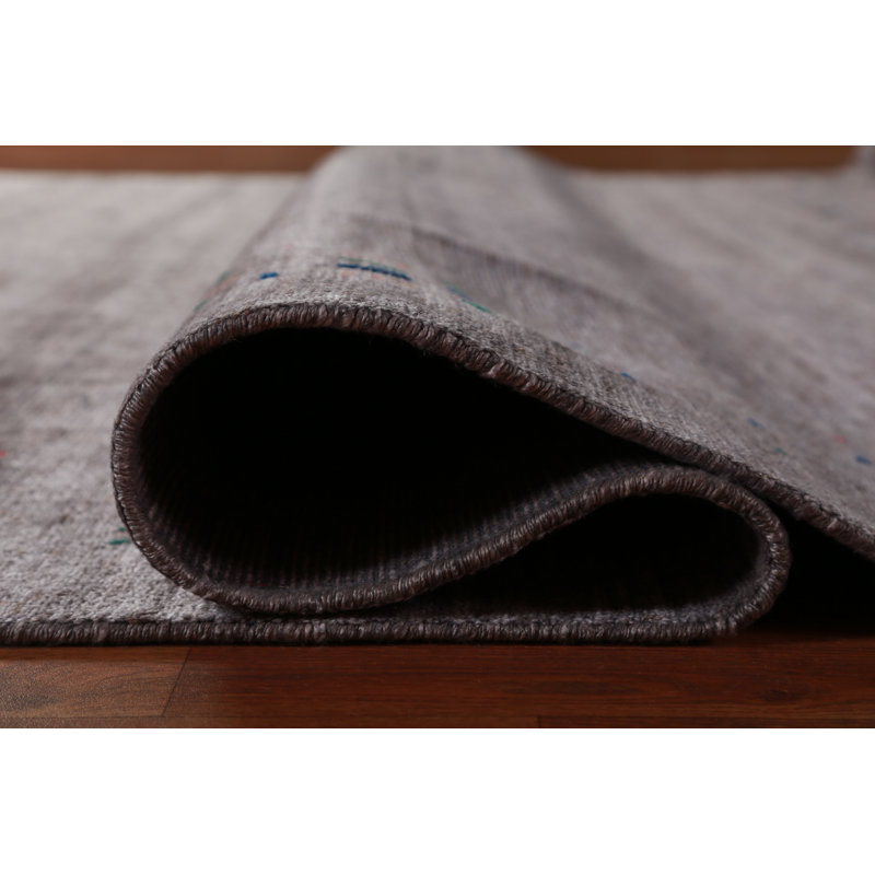 Handmade Gray Gabbeh Indian Area Rug 9x12