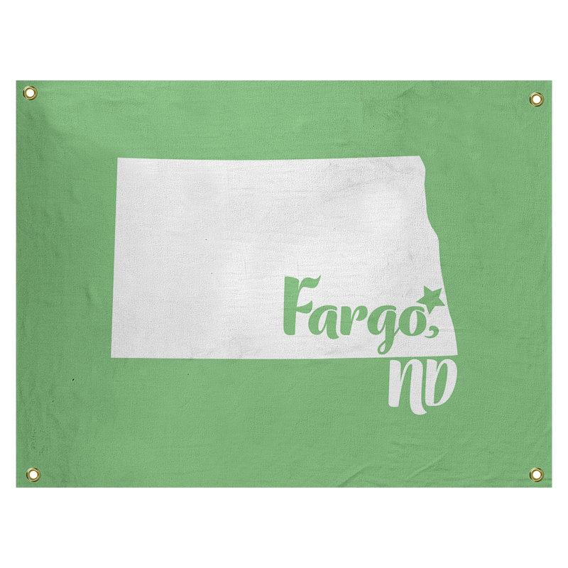 Tapisserie murale fargo north dakota, H 59 po x l 80 po, Vert