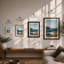 Clifftop Seascape Coastal - Framed Print-838205766-838205765