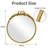 24" Round Vintage Gold Wall Mirror-1437172231
