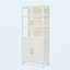 Vitrine de 76,75 po de hauteur, avec portes en verre et lumières DEL, armoire vitrée en acier avec verre à 3 côtés, garde-manger avec rangement-129435777