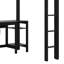 Lit mezzanine moderne en bois pleine grandeur avec bureau intégré, station de charge, lumière DEL, tablette de rangement, organisateur en tissu et rails de sécurité-91081905