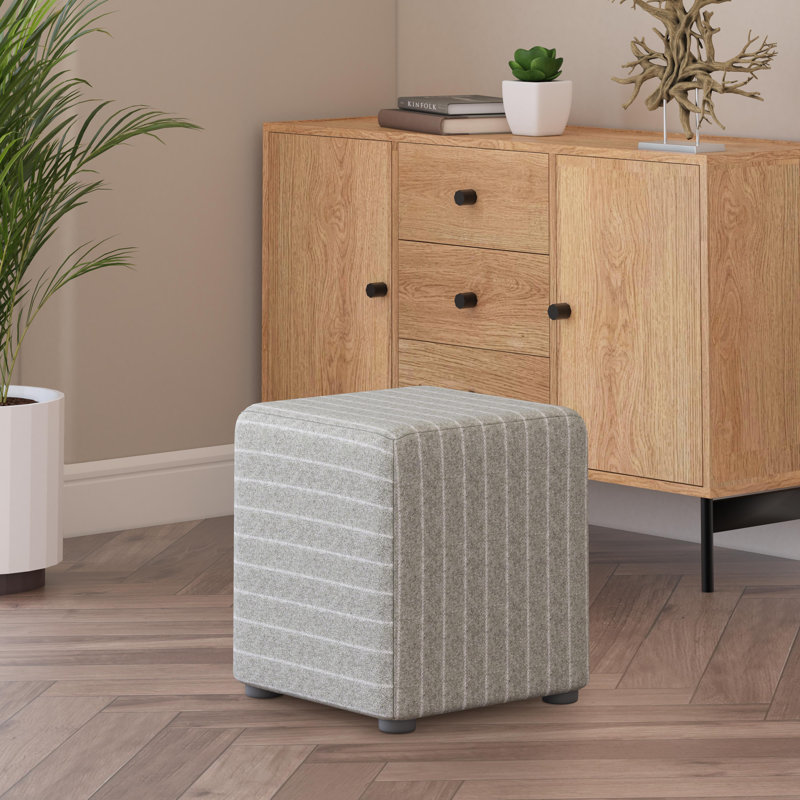 Aliete Accent Stool, Linen Beige