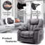 Upholstered Heated Massage Chair-1606133964