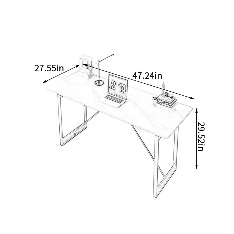 Bureau d'écriture Modern Light, Rouge, H 29,52 po x l 47,24 po x P 27,55 po