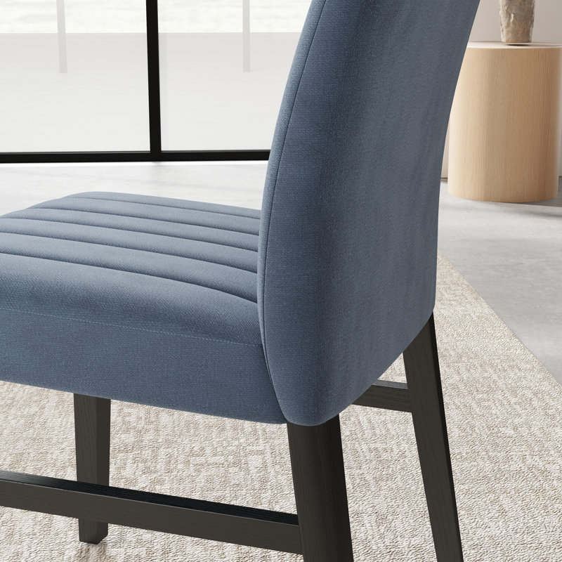 Winston Porter Vonzetta Contemporary Upholstered Dining Chairs, Blue