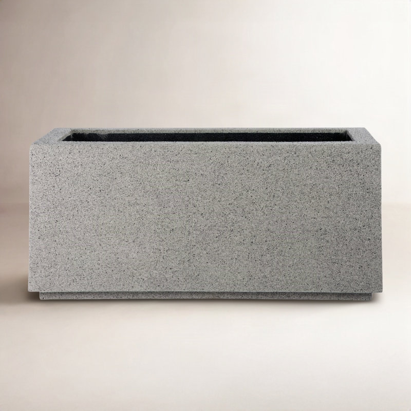 Argentine Trough Planter, Gray Granite