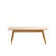 Table basse en bois massif avec tablette de rangement - largeur 100 cm, bureau pour travailler ou travailler à domicile | Idée de cadeau-1049978807