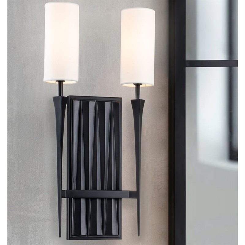 Ichael Crest 2 Light Sconce, Matte Black