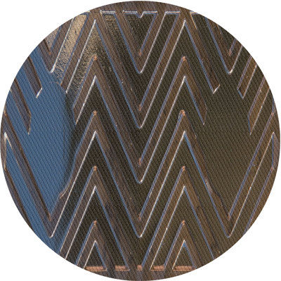 Tapis bleu/vert tissé à la machine