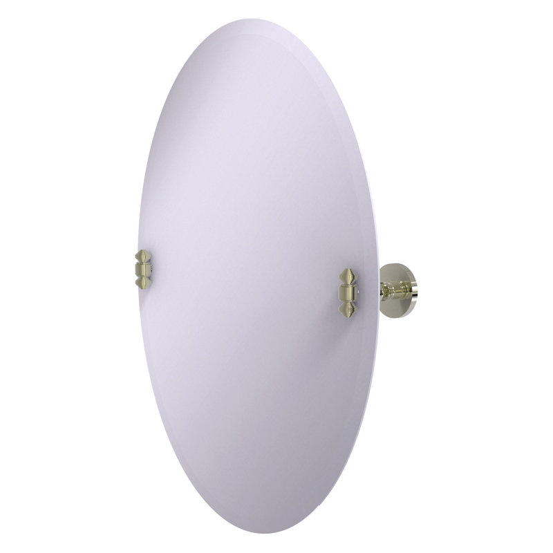 Gober Metal Wall Mirror, Polished Nickel, 29 H x21 W x 2.5 D