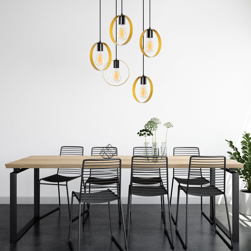 Luminaire suspendu géométrique à 5 lumières Ila
