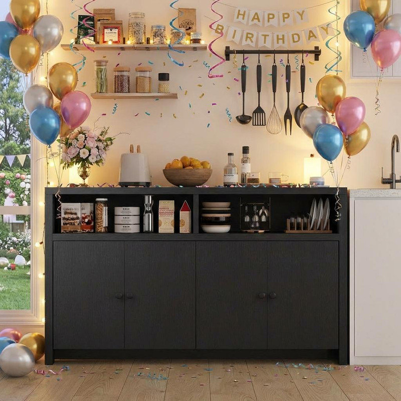 140cm Sideboard, Black