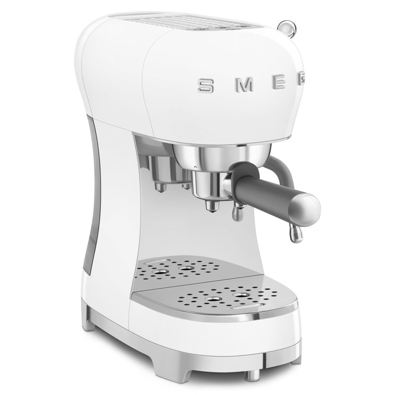 Smeg ECF02 Espresso Machine With Steam Wand, White
