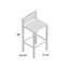 Tabouret de bar 29,92 po Claudia Amarria