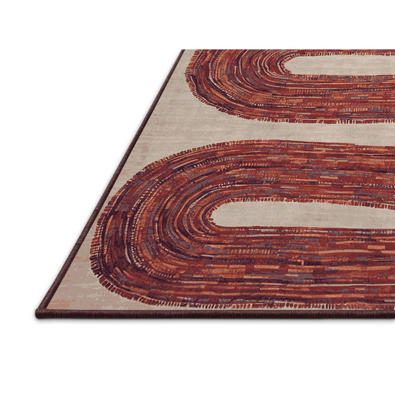 Tapis rouge soyeux et moelleux, Rectangle 4 pi x 6 pi