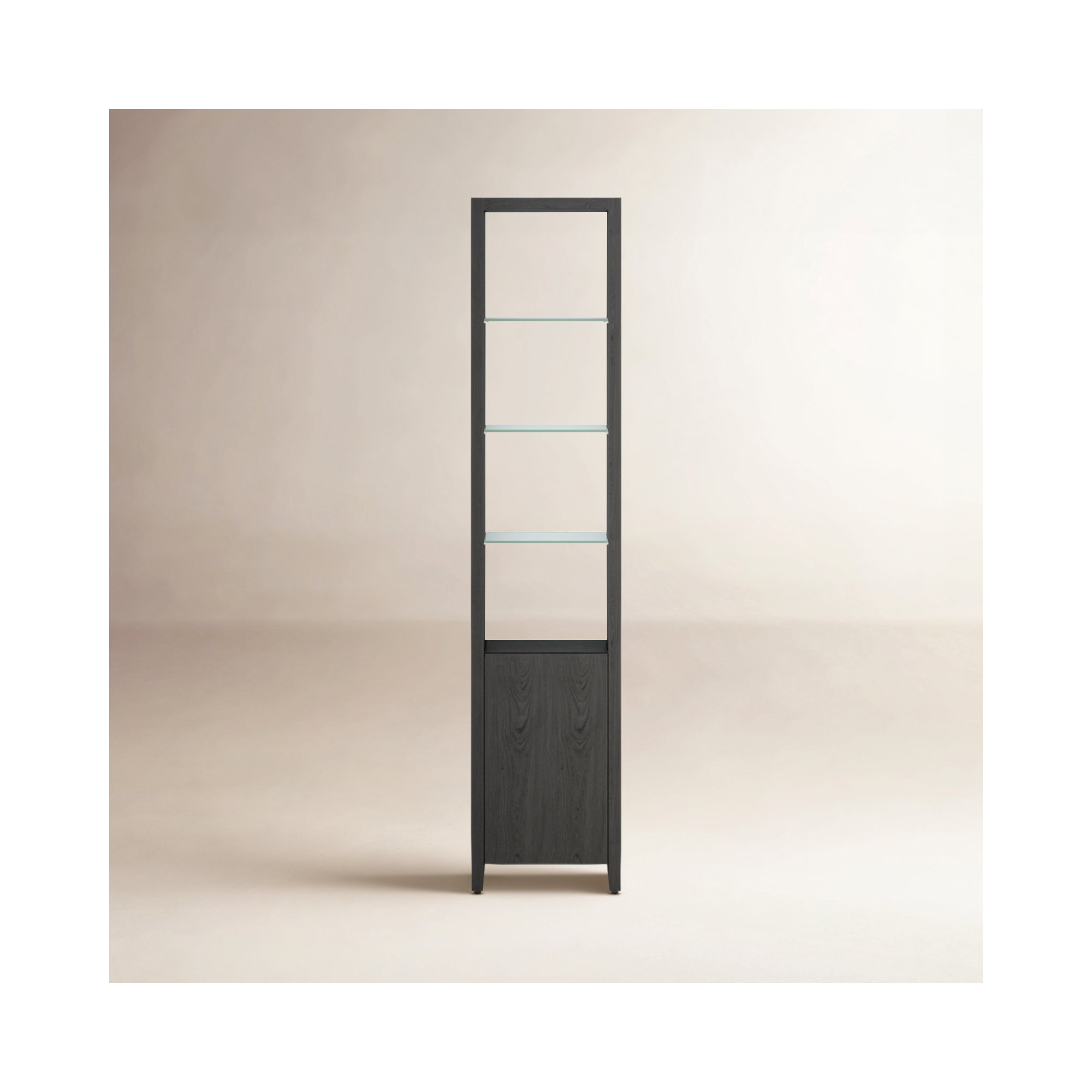 Linea™ Narrow Bookcase, Charcoal Stained Ash