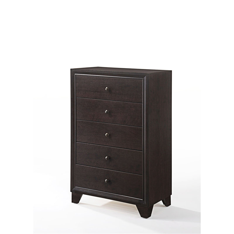 Niraj 16'' W 5 - Drawer Dresser, Brown