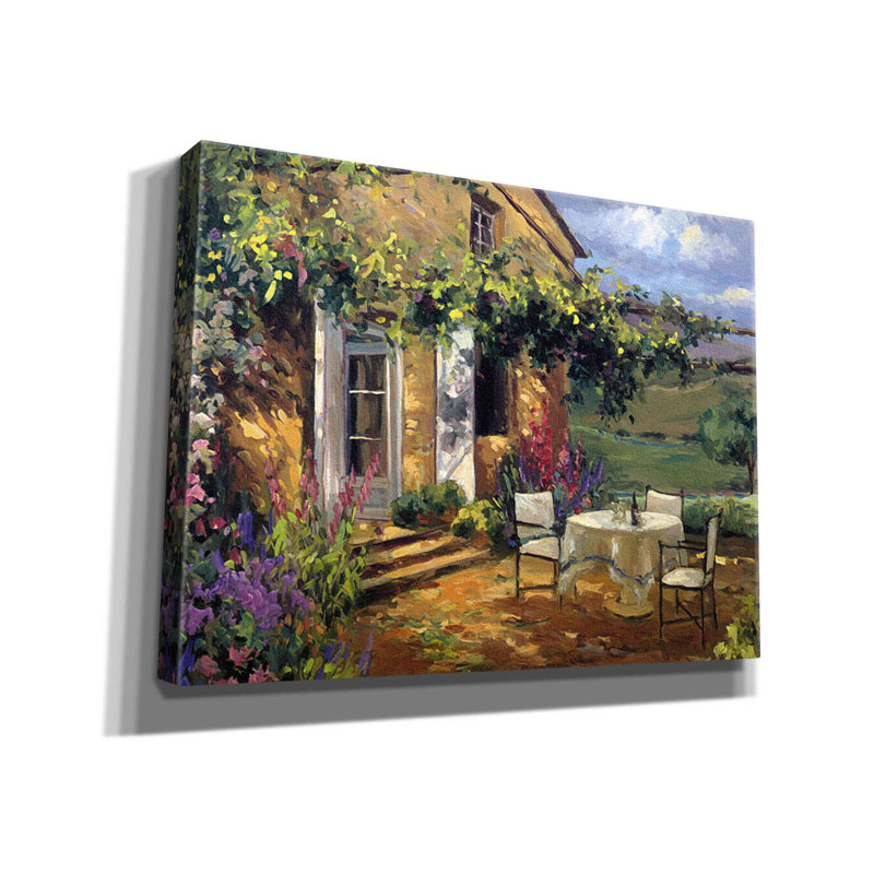 «Vineyard Villa» par Allayn Stevens, art mural sur toile, H 12 po x l 16 po x P 0,75 po