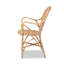 Chaise de salle à manger moderne en bohème moderne avec finition brun naturel