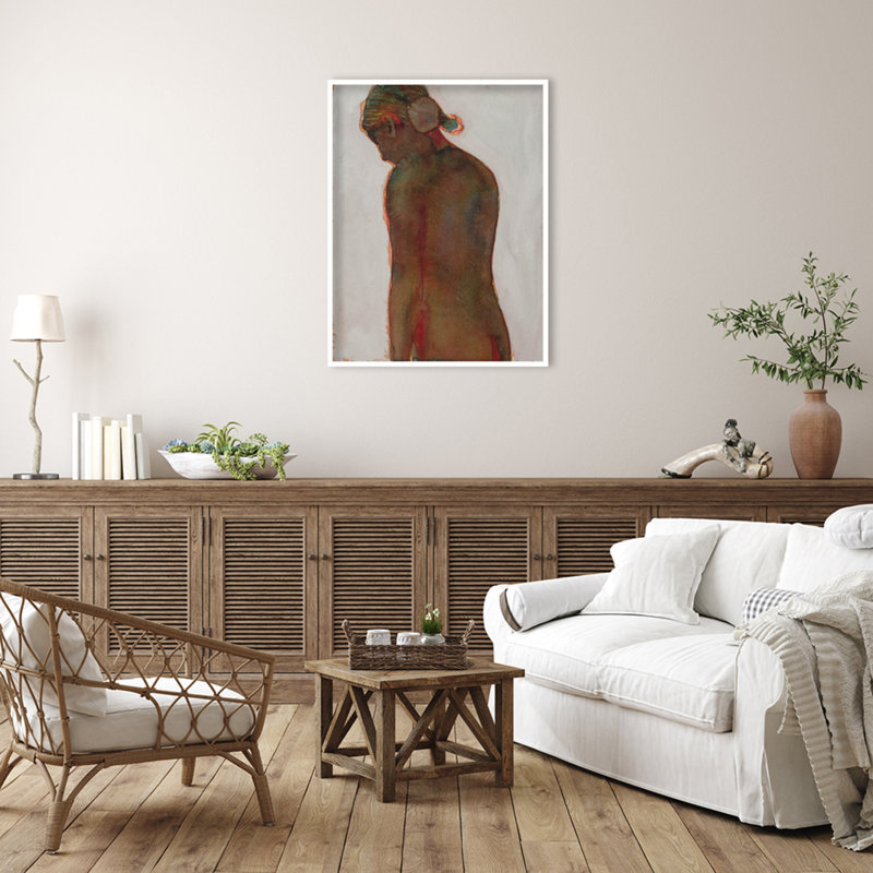 Figure by Dean Graham, White Framed, 41" H x 32" W
