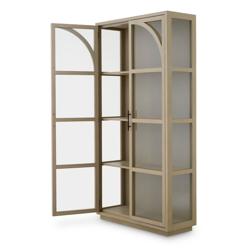San Bernardino Display Stand, Washed Oak/Bronze