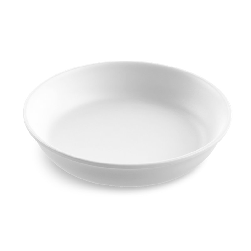 Set of 6 White Melamine Low Bowls