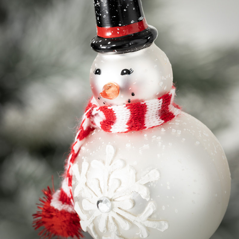 Ornement en forme de joyeux bonhomme de neige des Fêtes
