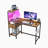 Computer Desk With Power Outlet & Storage Shelves, Study Writing Table With USB Ports Charging Station, PC Desk Workstation For Home Office-2069315499