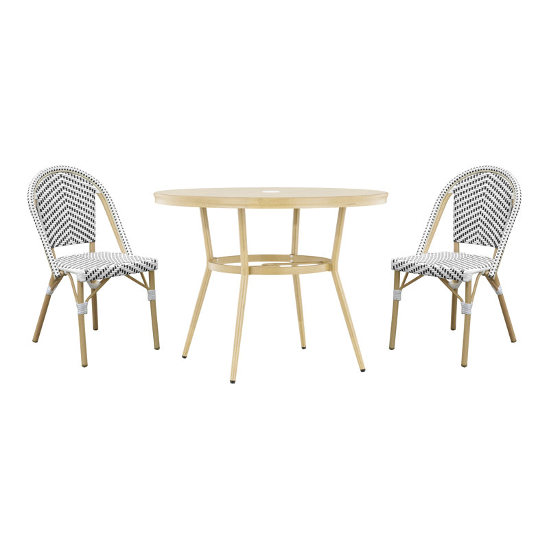 Ensemble de salle à manger Cato, Noir, H 30 po x L 40 po x l 40 po