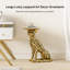 Figurine panthère en résine Art déco table d'appoint dorée avec plateau en métal Glam-1701904988