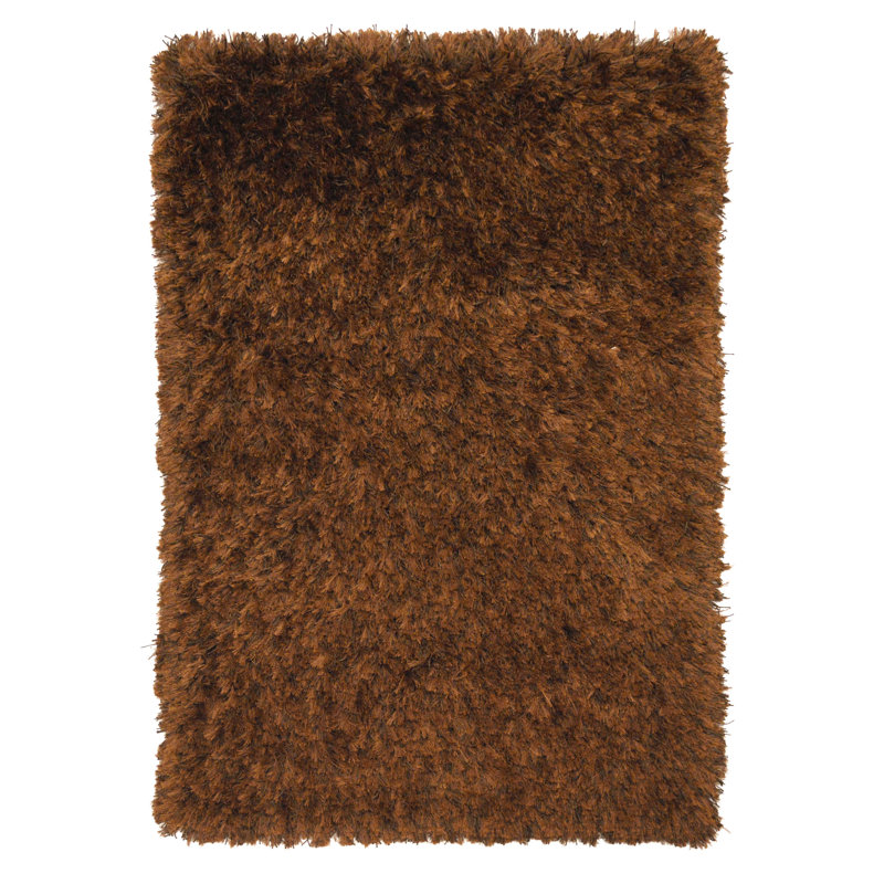 New Cobra Solid Colour Wool Hand Woven Shag Area Rug, Rectangle 70 x 140cm