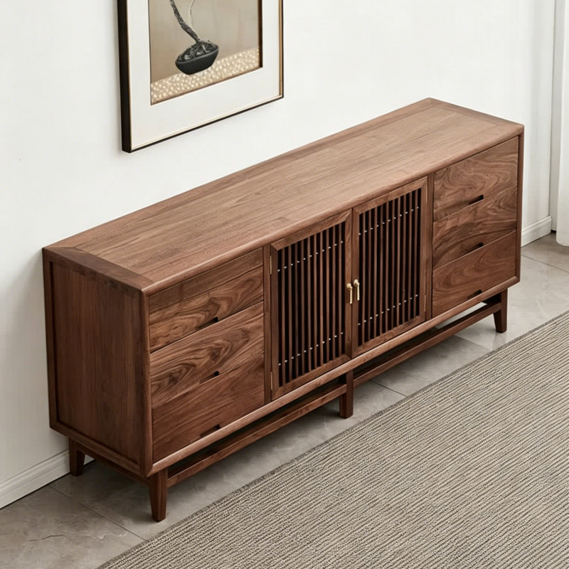 Large-Capacity Solid Wood Sideboard