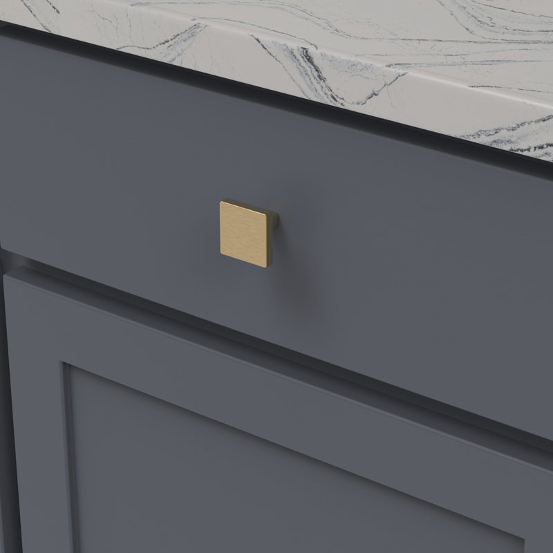 Emerge Mushroom Knob, Brushed Golden Brass