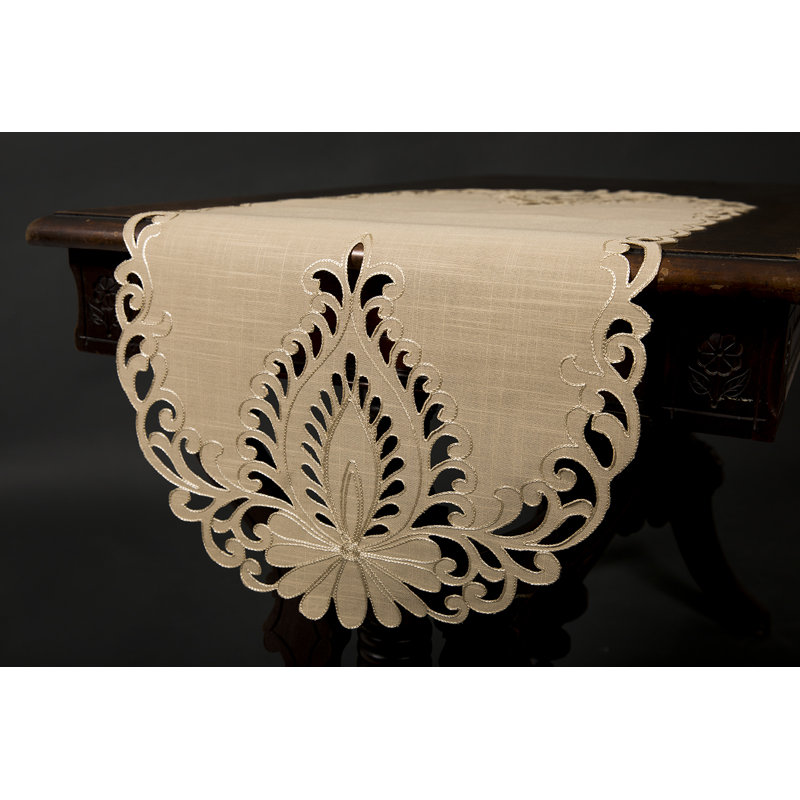 Chemin de table Armadillo, l 36 po x L 16 po, Beige