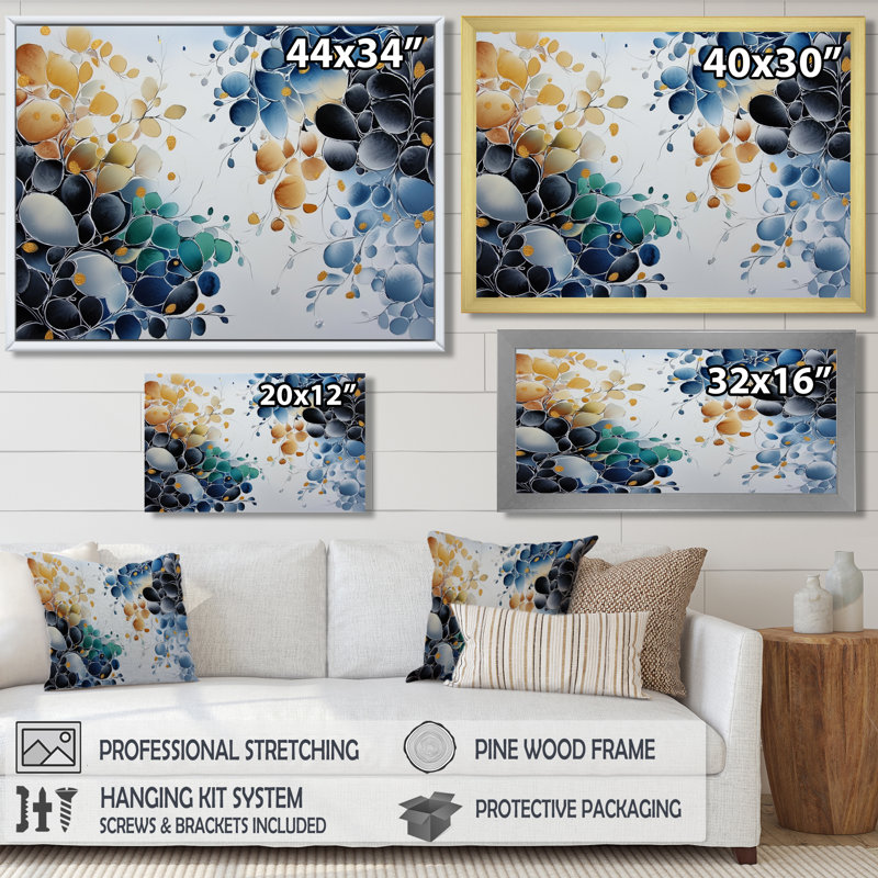 Winter Balance Of Wildflowers I - Art mural imprimé fleurs sauvages, Toile tendue, H 16 po x l 32 po, Ne s’applique pas