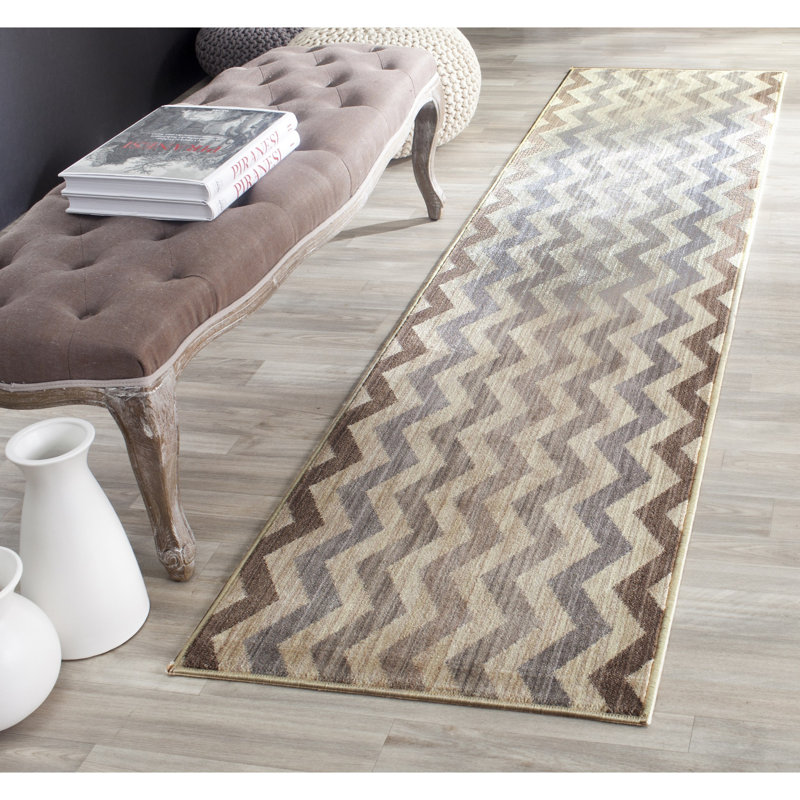 Sarabia Infinity Performance Chevron Rug, Runner 2' x 8'