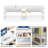 78.74" W Two Person Computer Desk with Bookshelf, Long Double Desk for Home Office-432816233