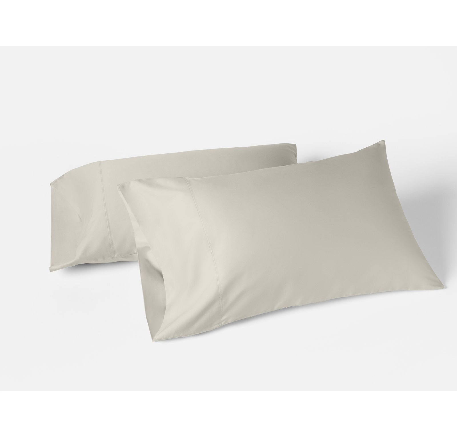 Cloud Soft Sateen Organic Pillowcase, King Pillowcase, Stone