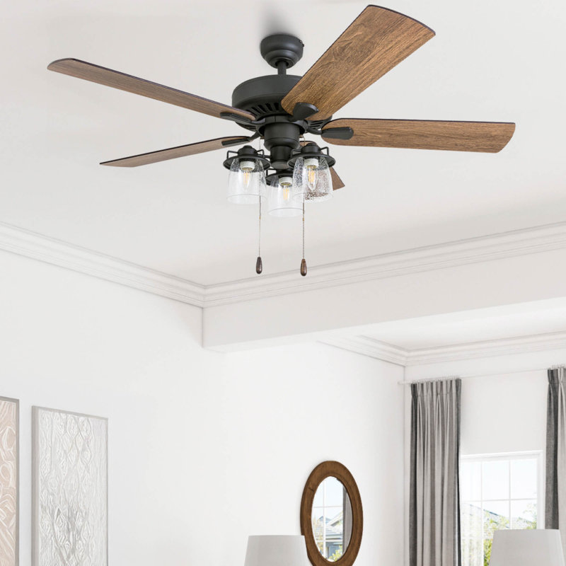 Arlea 52" Ceiling Fan with LED Light, 3 Speed Remote