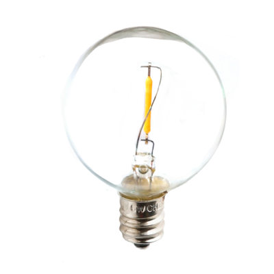 6 Watt (5 Watt Equivalent), G40 LED, Non-Dimmable Light Bulb, Warm White (2700K) E12/Candelabra Base