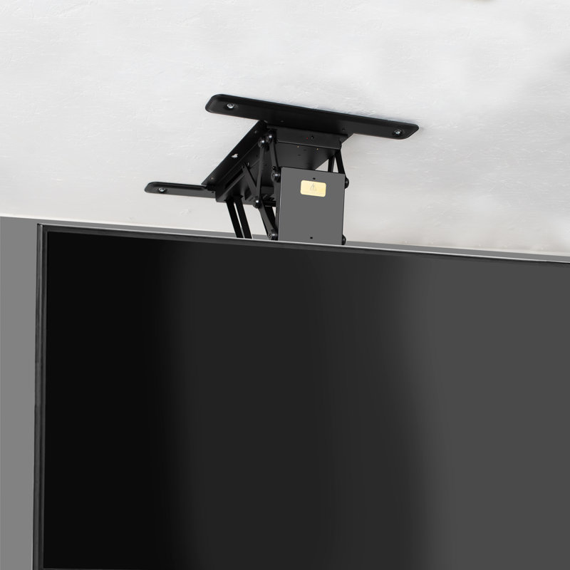 VIVO Motorized Flip Down Ceiling TV Mount for 40" to 85" Screens, White