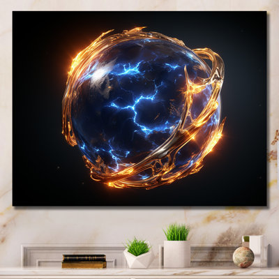 Orbite bleue et bleue - Art mural