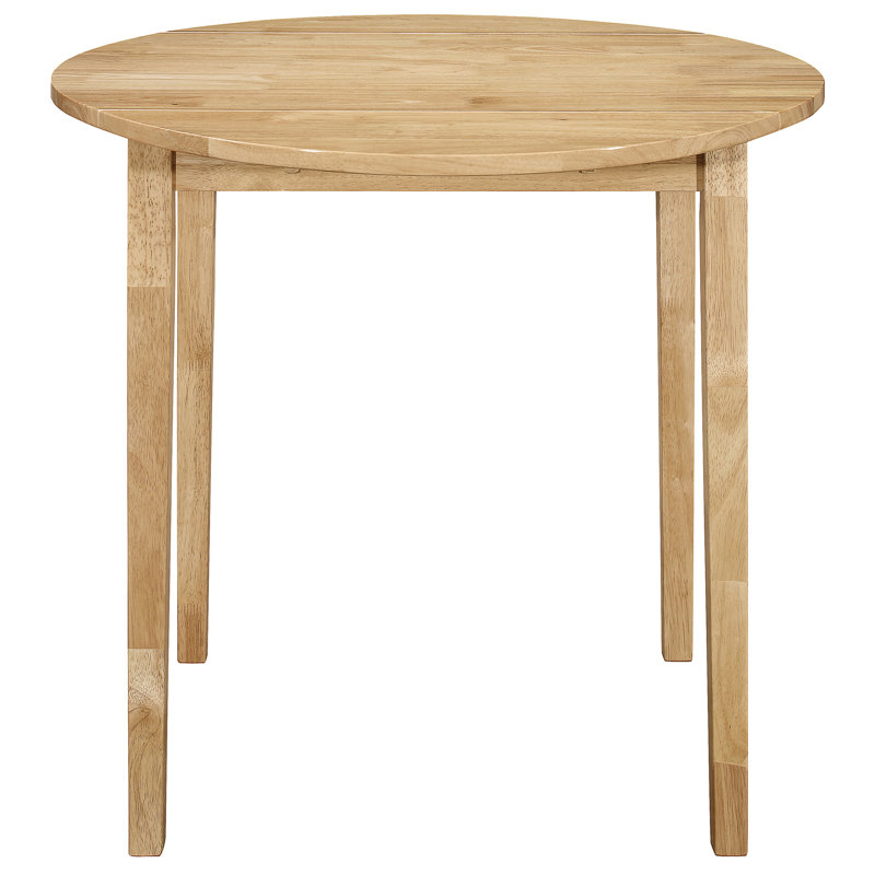3-Piece Round Drop Leaf Dining Table Set
