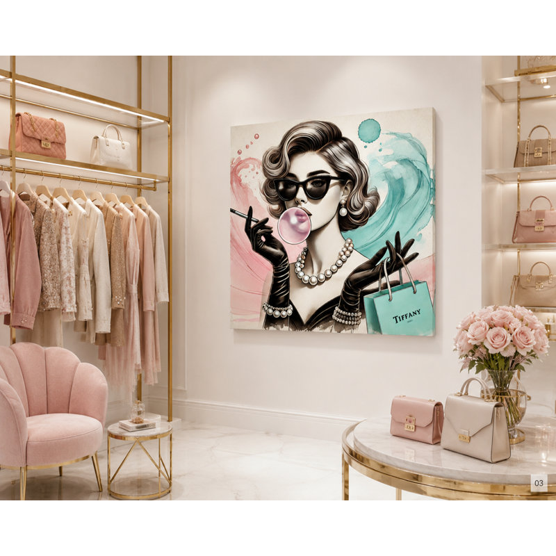 Vintage Glamour: Tiffany-Inspired Elegance Canvas Wall Art, 40" H x 40" W x 1.5" D