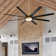 Jamii-Leigh Large Indoor/Covered Outdoor Modern Ceiling Fan with Led Lights and Remote, 6-Speed, Reversible Quiet DC Motor, Timer, 8-ABS-Blade