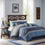 Ensemble d'édredon en microsuède 7 pièces bleu marine-117517583-117517581