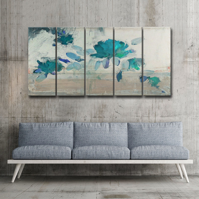 « painted pétales iv-b », ensemble de 5 reproductions sur toiles tendues